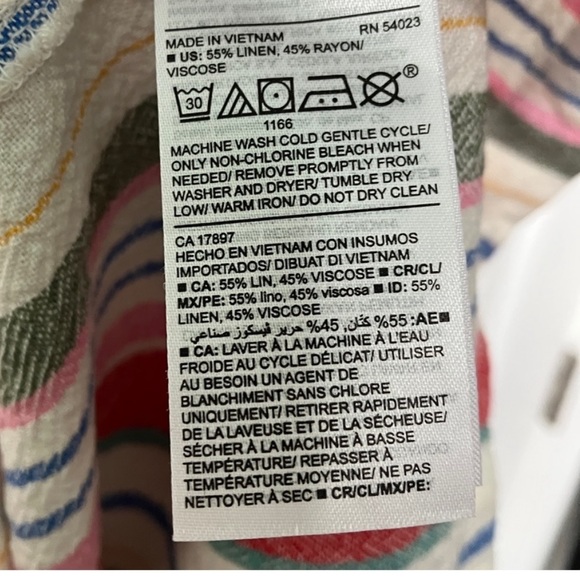 Old Navy Linen Blend Striped MIDI Dress - Picture 6 of 6